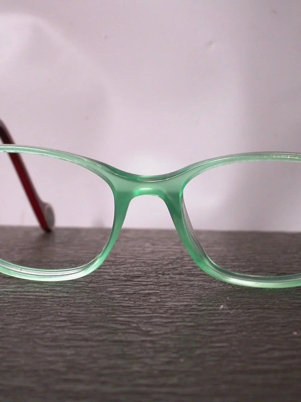 WOOW On Time Clear Green Red Designer Eyeglasses Frames Made in Italy